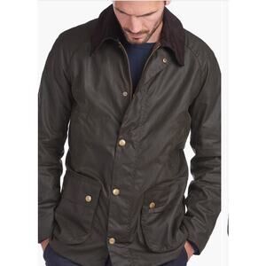 BARBOUR ASHBY WAX JACKET Olive Green Men's XL NWT $400